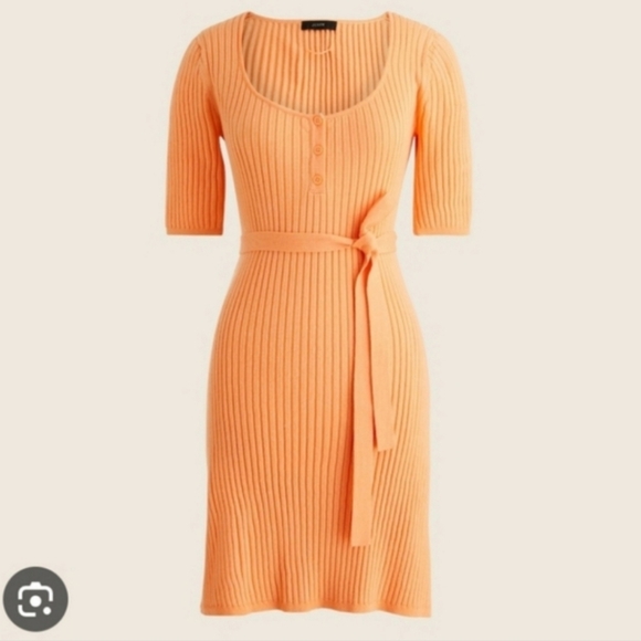 J. Crew Dresses & Skirts - J. Crew Orange Ribbed Mini Dress